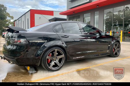 20x8.5 20x10 Simmons FR-C Hyper Dark NCT on Holden Clubsport