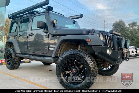 18x9.0 Simmons MAX X11 MBW on Jeep Wrangler