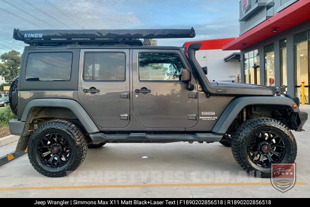 18x9.0 Simmons MAX X11 MBW on Jeep Wrangler