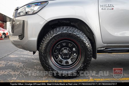 17x8.0 Grudge Offroad BWL Steel D-Hole on Toyota Hilux