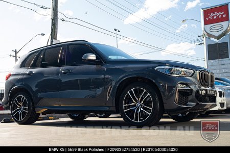 20x9.0 20x10.5 5659 Black Polished on BMW X5