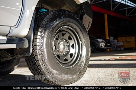 16x8.0 Grudge Offroad BWL Steel on Toyota Hilux 