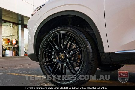 20x8.5 20x10 Simmons OMC Satin Black on Haval H6