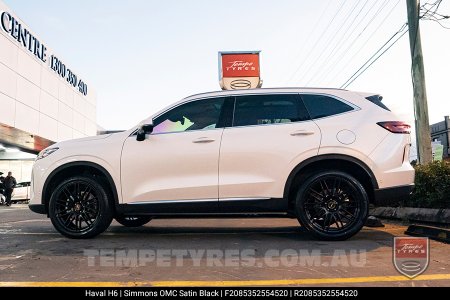 20x8.5 20x10 Simmons OMC Satin Black on Haval H6