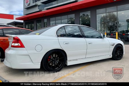 19x8.5 Starcorp Racing SR05 Satin Black on Holden Commodore VY