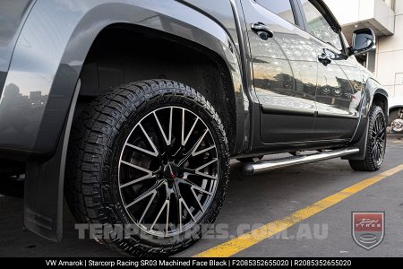 20x8.5 Starcorp Racing SR03 Machined Face Black on VW Amarok