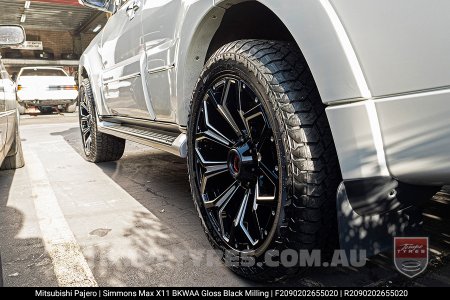 20x9.0 Simmons MAX X11 BKWAA on Mitsubishi Pajero