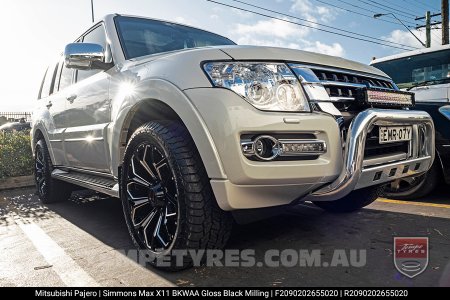 20x9.0 Simmons MAX X11 BKWAA on Mitsubishi Pajero