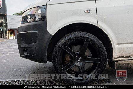 18x8.0 MOZA L907 Satin Black on VW Transporter