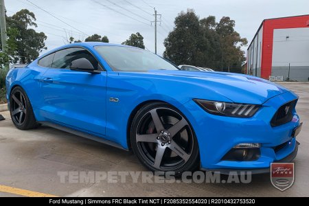 20x8.5 20x10 Simmons FR-C Black Tint NCT on Ford Mustang