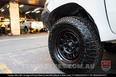 17x8.0 Grudge Offroad BWL Steel D-Hole on Toyota Hilux