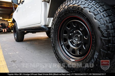 17x8.0 Grudge Offroad BWL Steel D-Hole on Toyota Hilux