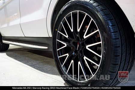 20x8.5 Starcorp Racing SR03 Machined Face Black on Mercedes ML250