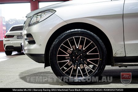 20x8.5 Starcorp Racing SR03 Machined Face Black on Mercedes ML250