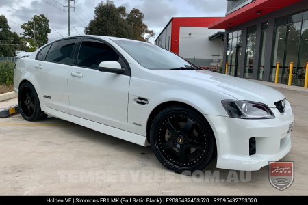 20x8.5 20x9.5 Simmons FR-1 Satin Black on Holden Commodore VE