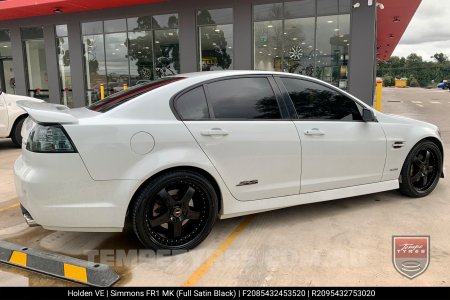 20x8.5 20x9.5 Simmons FR-1 Satin Black on Holden Commodore VE