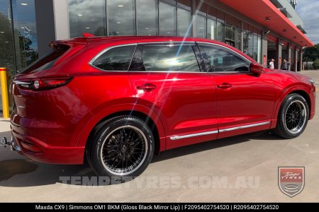 20x8.5 20x9.5 Simmons OM-1 Gloss Black on Mazda CX9