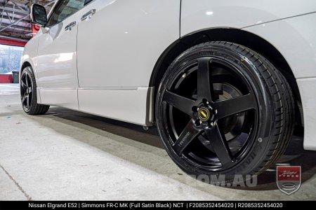 20x8.5 20x10 Simmons FR-C Satin Black NCT on Nissan Elgrand