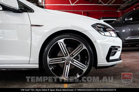 19x8.0 R Spec Black Machined 5466 on VW Golf