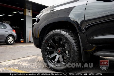 20x9.0 Simmons MAX X09 MBW on Toyota Prado