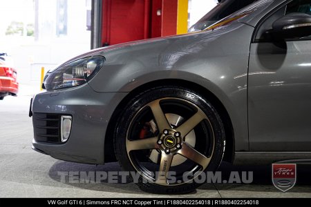 18x8.0 18x9.0 Simmons FR-C Copper Tint NCT on VW Golf GTI