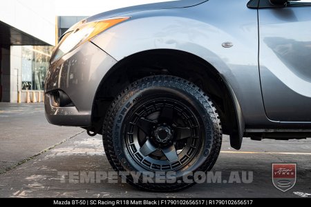 17x9.0 SC Racing R118 Matt Black  on Mazda BT50