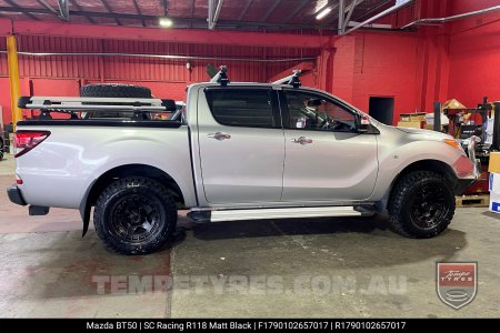 17x9.0 SC Racing R118 Matt Black  on Mazda BT50