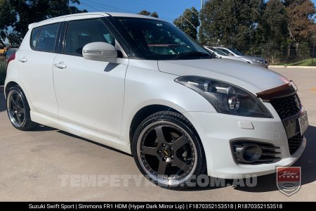 18x7.0 18x8.5 Simmons FR-1 Hyper Dark on Suzuki Swift