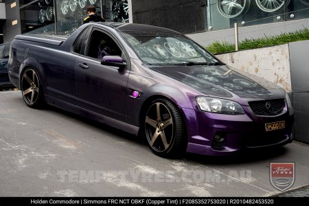 20x8.5 20x10 Simmons FR-C Copper Tint NCT on Holden Commodore