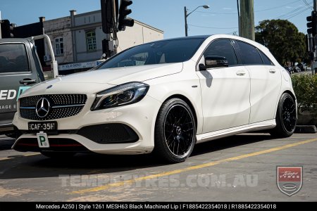 18x8.5 1261 MESH63 Black on Mercedes A-Class