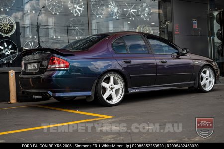 20x8.5 20x9.5 Simmons FR-1 White on Ford Falcon