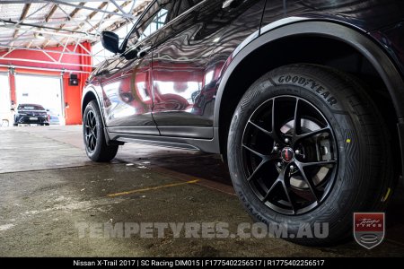 17x7.5 SC Racing DIM015 Matt Black on Nissan X-Trail