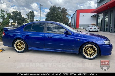 18x7.0 18x8.5 Simmons OM-1 Gold on Ford Falcon
