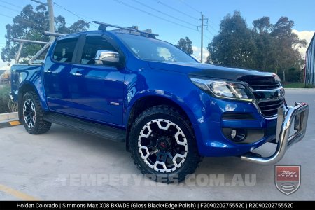 20x9.0 Simmons MAX X08 BKWDS on Holden Colorado