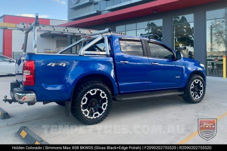 20x9.0 Simmons MAX X08 BKWDS on Holden Colorado