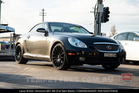 20x8.5 20x10 Simmons MS1 MK on Lexus SC