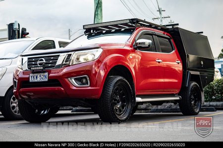 20x9.0 Gecko Black (D Holes) on Nissan Navara NP300