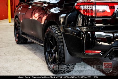 20x9.0 Simmons S6 Matte Black NCT on Nissan Patrol