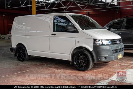 19x8.5 Starcorp Racing SR04 Satin Black on VW Transporter