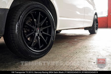 19x8.5 Starcorp Racing SR04 Satin Black on VW Transporter