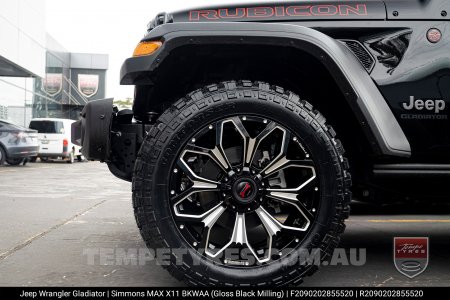 20x9.0 Simmons MAX X11 BKWAA on Jeep Gladiator