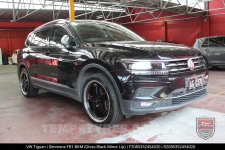 20x8.5 20x9.5 Simmons FR-1 Gloss Black on VW Tiguan