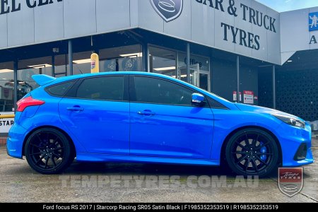 19x8.5 Starcorp Racing SR05 Satin Black on Ford Focus