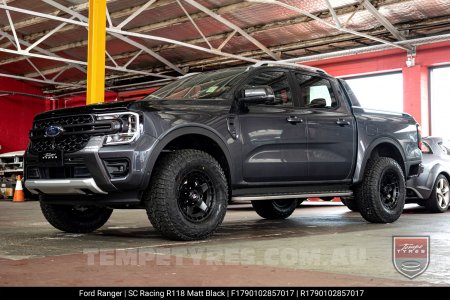 17x9.0 SC Racing R118 Matt Black  on Ford Ranger