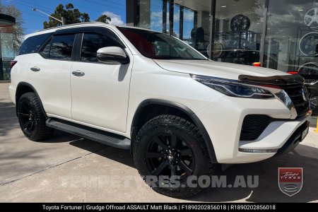 18x9.0 Grudge Offroad ASSAULT Matt Black on Toyota Fortuner