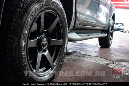17x9.0 Simmons S6 Matte Black NCT on Toyota Hilux