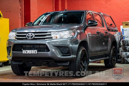 17x9.0 Simmons S6 Matte Black NCT on Toyota Hilux