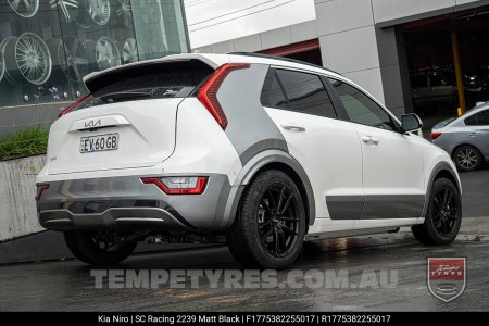 17x7.5 SC Racing 2239 Matt Black on Kia Niro 2022