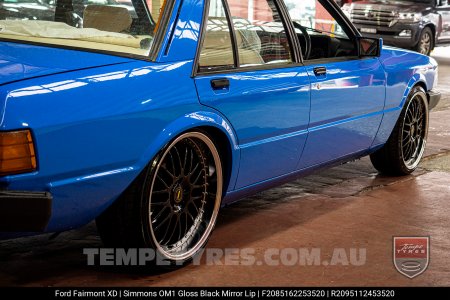 20x8.5 20x9.5 Simmons OM-1 Gloss Black on Ford Fairmont