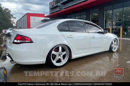 20x8.5 20x9.5 Simmons FR-1 Silver on Ford Falcon